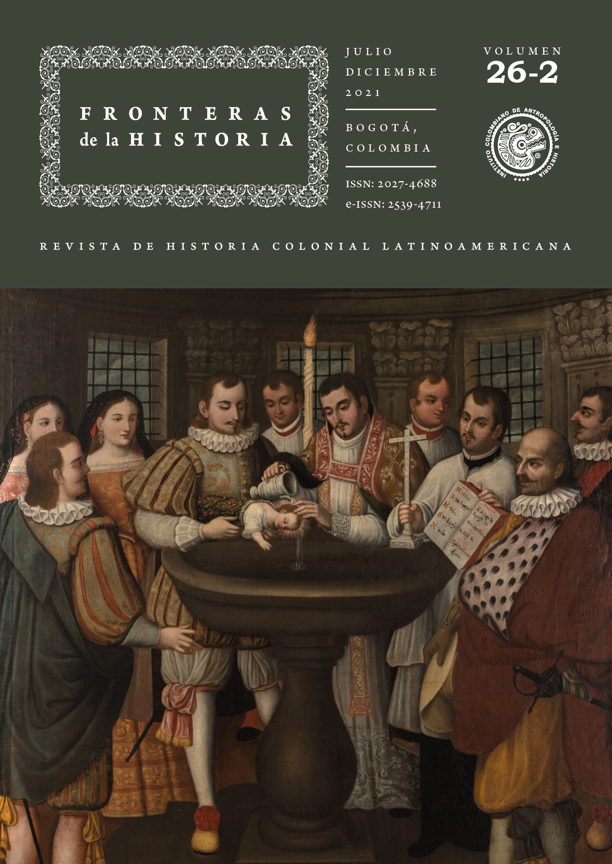 Anónimo. Bautismo de santa Inés de Montepulciano. Ca. 1775. Óleo sobre tela, 243 x 155 cm. Colección Banco de la República, ap5557