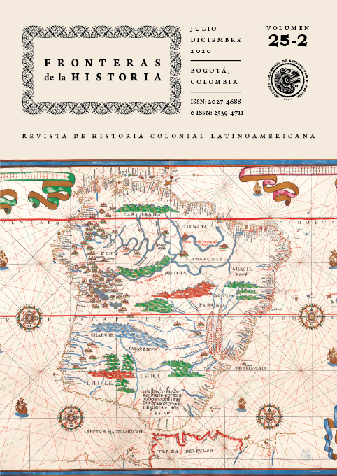 Detalle del Mapa de Suramérica. Atlas de Joan Martínez publicado en 1587. Colección particular de Nara Fuentes